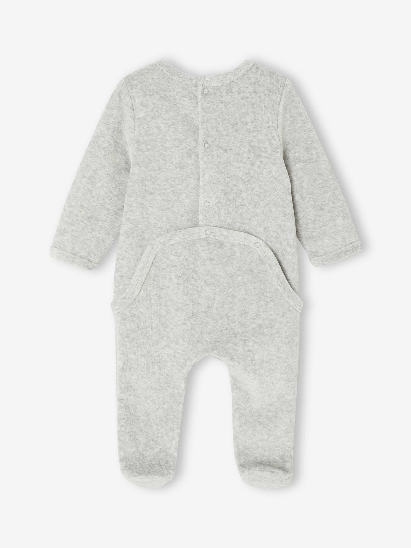 VERTBAUDET - Lot De 2 Pyjamas Bébé Garçon En Velours Doux - Motifs Animaux - 75% Coton, 25% Polyester Recyclé - 11