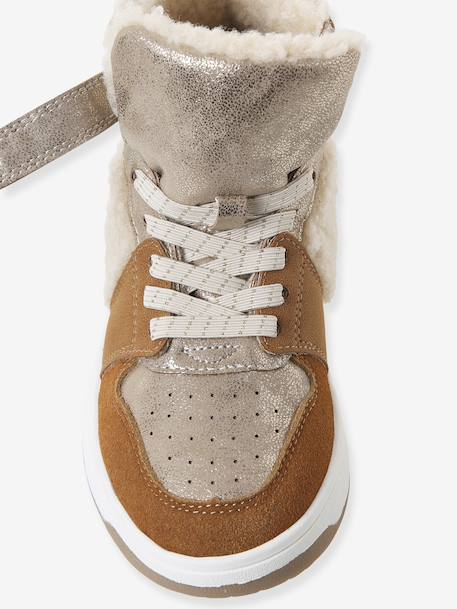 Baskets enfant fille synthétique fourrées camel - vertbaudet enfant 