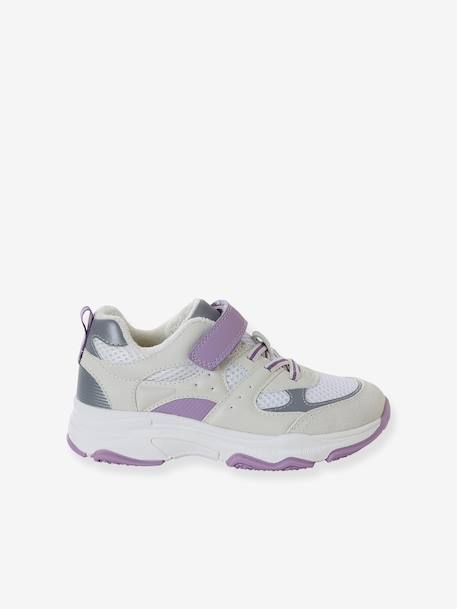 Baskets met klittenband en elastische veters kind collectie kleuterschool ecru - vertbaudet enfant 