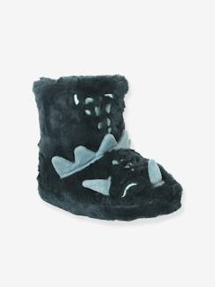 -Hoge sloffen van imitatiebont met dinosaurussen voor kinderen