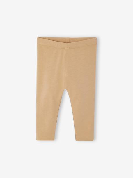 Lot de 2 leggings bébé fille BASICS écru+LOT MARINE GRISE+ocre - vertbaudet enfant 