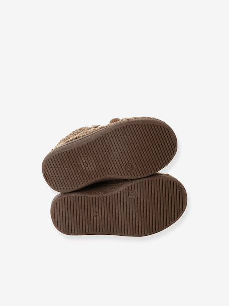 Babyslofjes voor jongens bruin+veel bruin - vertbaudet enfant 