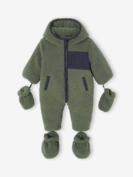 Combipilote naissance en sherpa kaki - vertbaudet enfant 