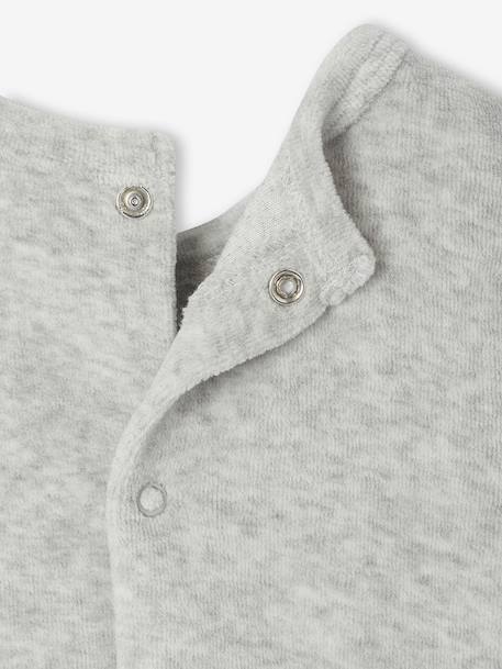 Lot de 2 pyjamas bébé garçon en velours gris chiné - vertbaudet enfant 