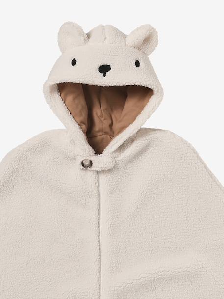 Poncho de voyage adaptable sur siège auto & porte bébé beige+écru - vertbaudet enfant 
