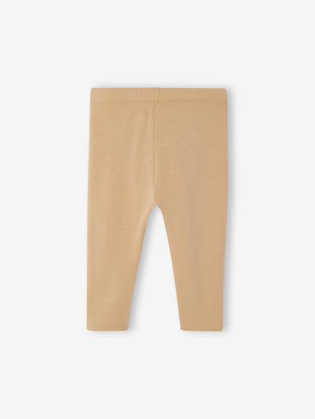 Lot de 2 leggings bébé fille BASICS écru+LOT MARINE GRISE+ocre - vertbaudet enfant 