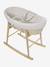 Housse pour couffin en gaze de coton beige imprimé+blanc+bleu grisé+rose imprimé - vertbaudet enfant 