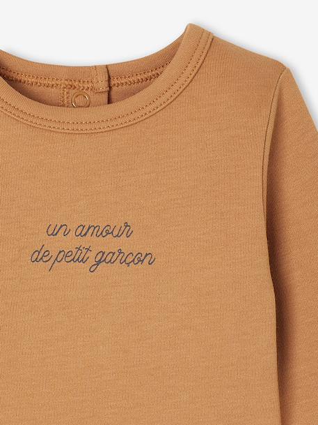 Lot de 3 bodies naissance en maille côtelée et interlock bleu - vertbaudet enfant 