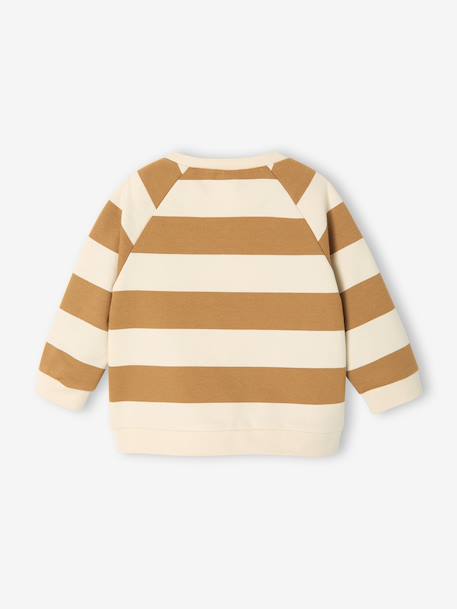 Sweat bébé en molleton caramel+rayé bleu+vert sapin - vertbaudet enfant 