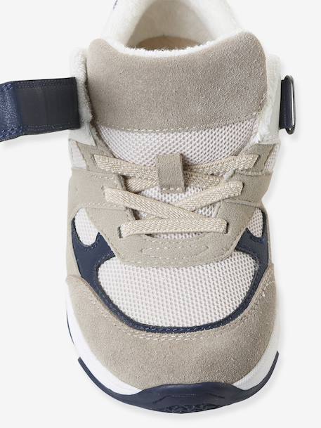 Baskets met elastische veters en klittenband voor kinderen ecru - vertbaudet enfant 