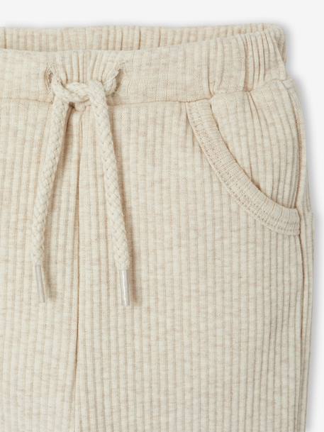 Ensemble uni pantalon et paire de chaussettes beige chiné - vertbaudet enfant 