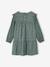 Robe imprimée à volants fille écru+marine+vanille+vert sauge - vertbaudet enfant 