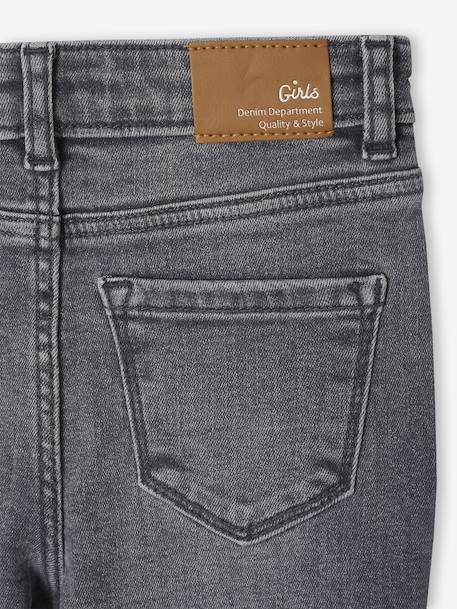 Jean fille slim morphologik tour de hanches fin bleu foncé+bleu moyen+denim gris+gris - vertbaudet enfant 