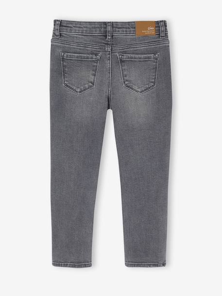 Slim jeans gemiddeld meisjes denimgrijs+donkerblauw+grijs+middenblauw - vertbaudet enfant 