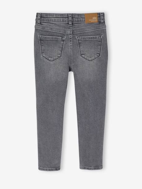 Jean fille slim morphologik tour de hanches fin bleu foncé+bleu moyen+denim gris+gris - vertbaudet enfant 