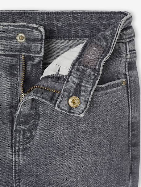 Jean slim fille morphologik tour de hanches large bleu foncé+bleu moyen+denim gris+gris - vertbaudet enfant 