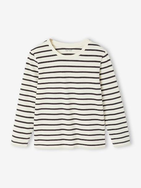 Lot de 3 T-shirts garçon manches longues anthracite+blanc+bordeaux - vertbaudet enfant 