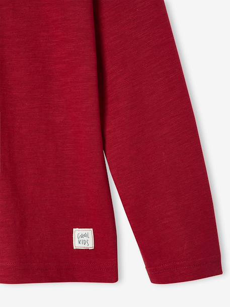 Personaliseerbare gekleurd T-shirt voor jongens met lange mouwen antraciet+BLAUW+dennen+geel+groengrijs+lichtgeel+rood - vertbaudet enfant 