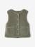 Gilet fille sans manches en sherpa vanille+vert - vertbaudet enfant 