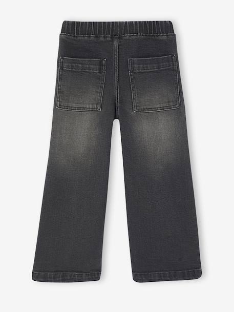 Jean tregging fille large bleu clair+bleu moyen+denim gris - vertbaudet enfant 