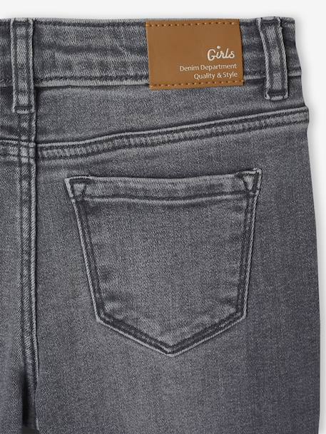 Jean fille slim morphologik tour de hanches medium bleu foncé+bleu moyen+denim gris+gris - vertbaudet enfant 