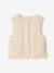 Gilet fille sans manches en sherpa vanille+vert - vertbaudet enfant 