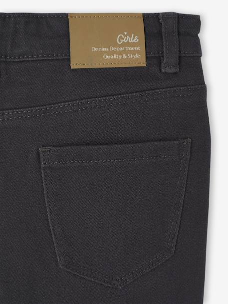 Pantalon fille slim morphologique medium anthracite+rose poudré - vertbaudet enfant 