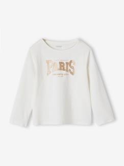 Meisje-T-shirt, souspull-T-shirt BASICS met lange mouwen voor meisjes