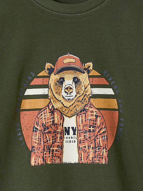 Tee-shirt effet doubles manches garçon blanc chiné+bleu+bleu glacier+bleu nuit+kaki+marine - vertbaudet enfant 