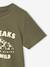 T-shirt garçon imprimé devant écru+olive - vertbaudet enfant 