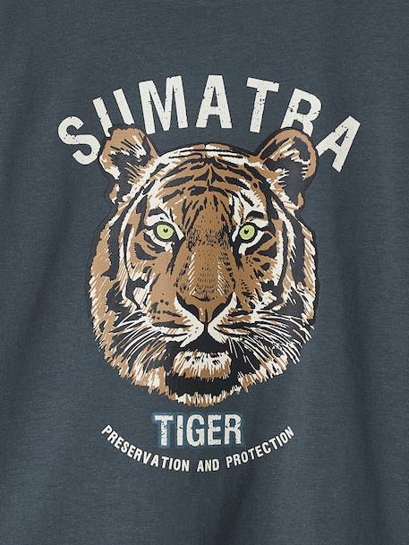 Tee-shirt motif animal garçon bleu pétrole+vert sapin - vertbaudet enfant 