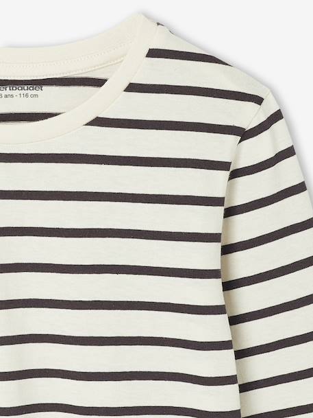 Lot de 3 T-shirts garçon manches longues anthracite+blanc+bordeaux - vertbaudet enfant 