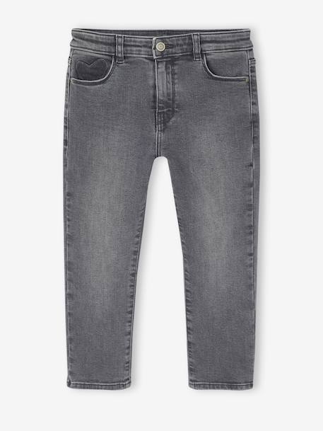 Smalle jeans large meisjes denimgrijs+donkerblauw+grijs+middenblauw - vertbaudet enfant 