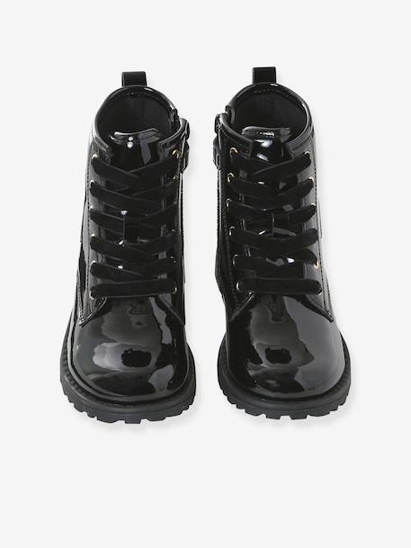 Bottines enfant fille synthétique zippées noir - vertbaudet enfant 