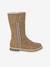 Bottes enfant fille synthétique fourrée zippées camel - vertbaudet enfant 