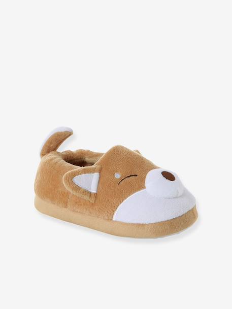 Sloffen met shiba-knuffellook voor kinderen beige - vertbaudet enfant 
