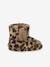 Chaussons montants fausse fourrure enfant beige imprimé - vertbaudet enfant 