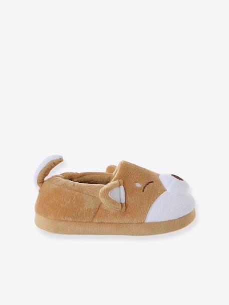 Chaussons aspect peluche shiba enfant beige - vertbaudet enfant 
