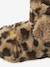 Chaussons montants fausse fourrure enfant beige imprimé - vertbaudet enfant 