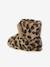 Chaussons montants enfant beige imprimé+rose - vertbaudet enfant 