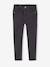 Pantalon fille slim morphologique fin anthracite+rose poudré - vertbaudet enfant 