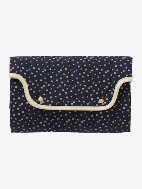 Tapis à langer de voyage gris chiné+MARINE IMPRIME - vertbaudet enfant 