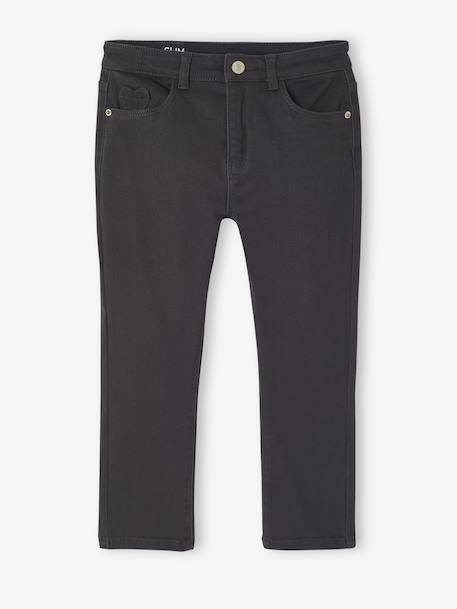 Pantalon slim fille morphologique large anthracite+rose poudré+vert sauge - vertbaudet enfant 
