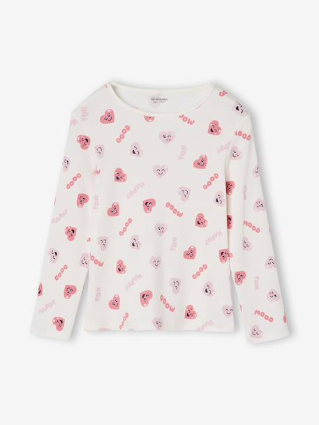 Lot de 2 pyjamas fille coeurs en côtes marine - vertbaudet enfant 