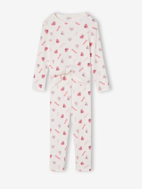 Lot de 2 pyjamas fille coeurs en côtes marine - vertbaudet enfant 
