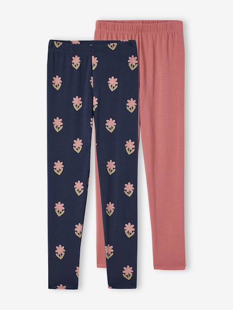 Fille-Legging-Lot de 2 leggings fille Basics