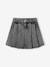 Jupe fille en jean plissée denim gris+stone - vertbaudet enfant 