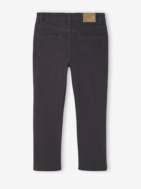 Pantalon fille slim morphologique medium anthracite+rose poudré - vertbaudet enfant 