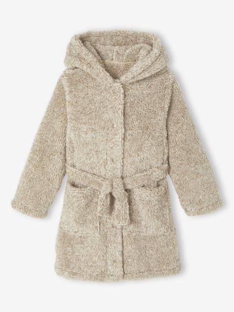 Robe de chambre capuche ours garçon écru - vertbaudet enfant 