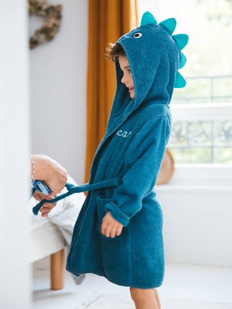 Kamerjas vermomming kind Dinosaurus personaliseerbaar BLAUW+kameel - vertbaudet enfant 